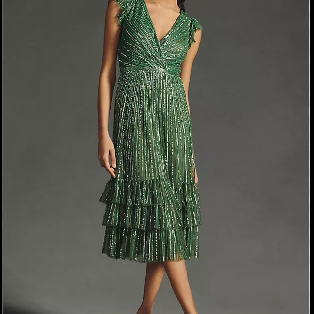 Beautiful Sage Mac Duggal Dress